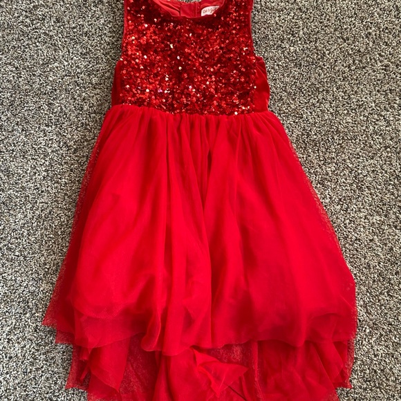 Cat & Jack Sparkling Red Sequin Dress - Picture 1 of 4